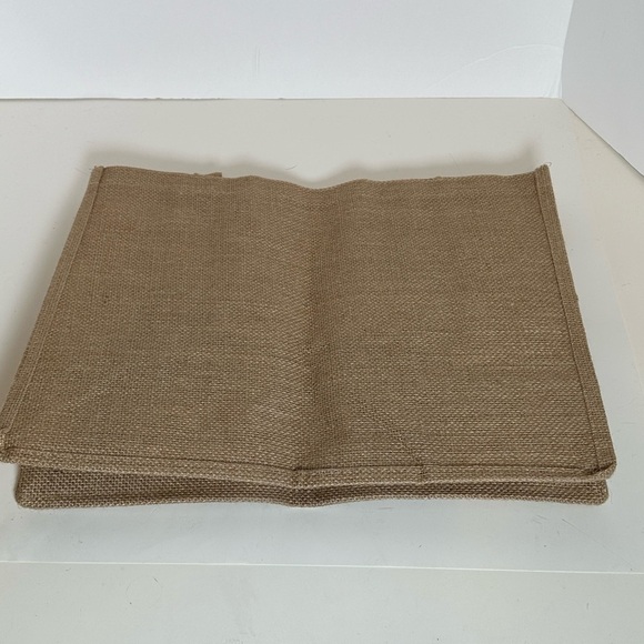 NWOT Jute Multi-purpose Natural Tan Tote Bag with Inside Zipper Pocket - Picture 5 of 8